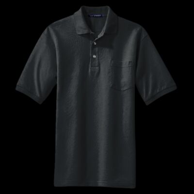 Heavyweight Cotton Pique Polo with Pocket Thumbnail